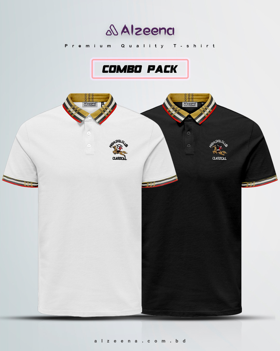 SP06 B&W 2 pcs Combo  Men's Polo