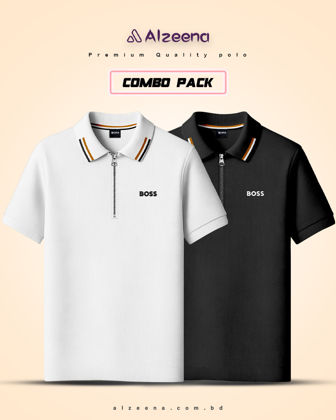 SP10 B&W 2 pcs Combo  Men's Polo