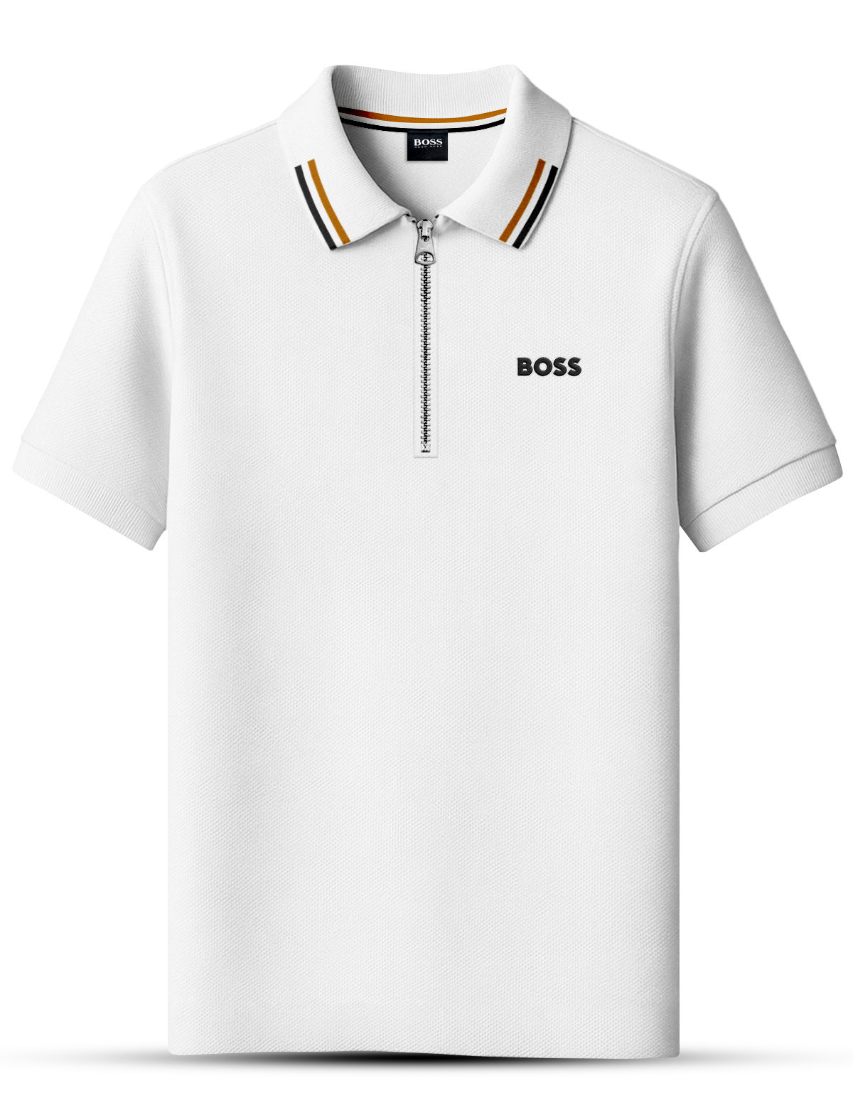 SP10 White Boss Polo Shirt